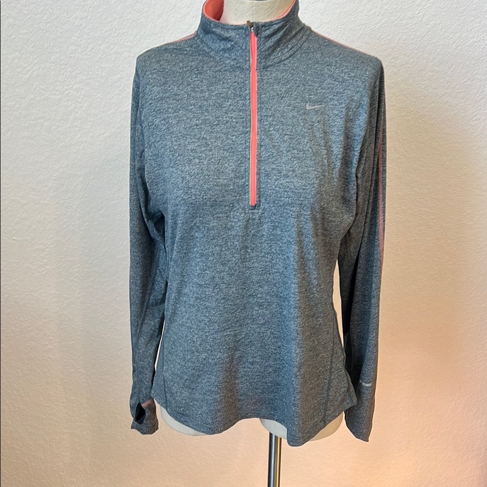 Nike Women's Gray Long Sleeve Top medium